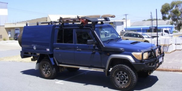 Blue Toyota Landcruiser 1