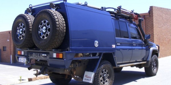 Blue Toyota Landcruiser 2